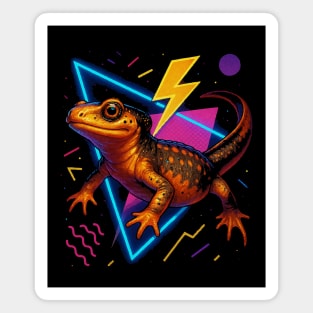 Retro Neon Spanish Ribbed Newt Magnet